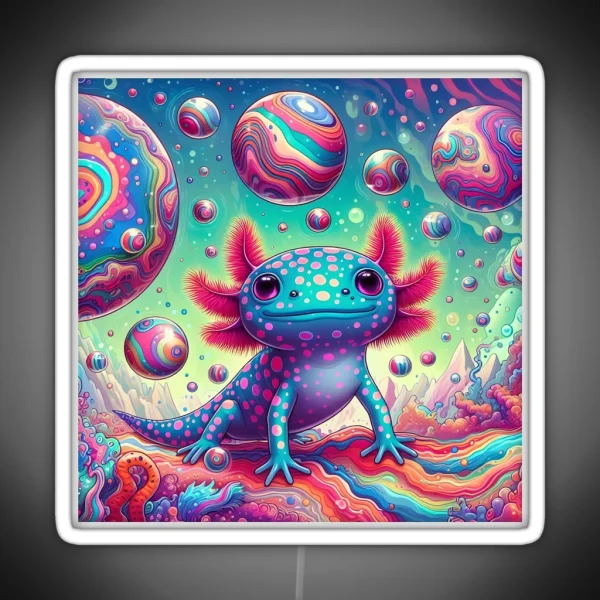 Axolotl Art 91 Axolotl Lovers RGB Neon Sign