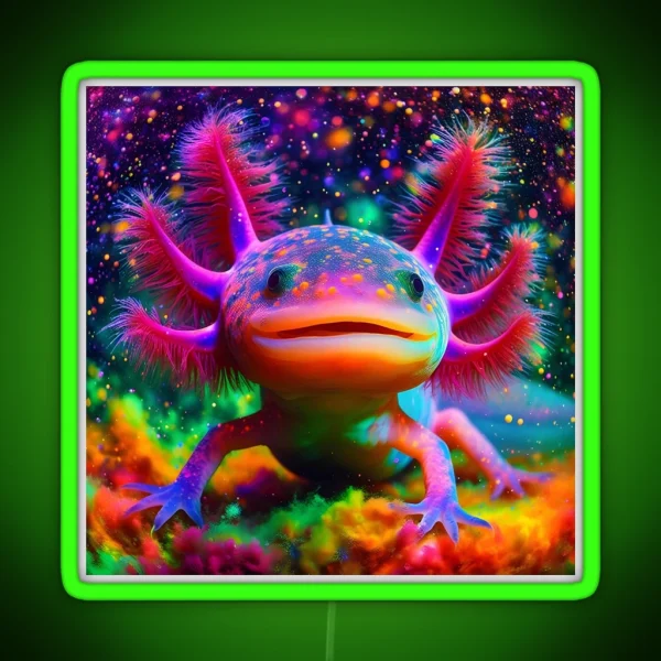 Axolotl Art 92 Axolotl Lovers RGB Neon Sign