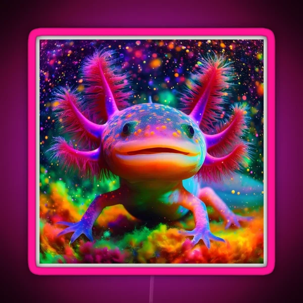 Axolotl Art 92 Axolotl Lovers RGB Neon Sign