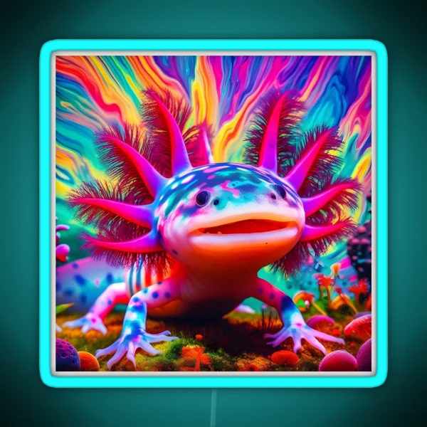Axolotl Art 93 Axolotl Lovers RGB Neon Sign