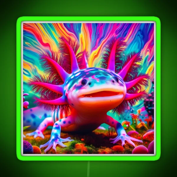 Axolotl Art 93 Axolotl Lovers RGB Neon Sign