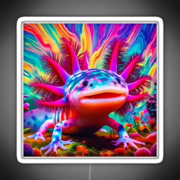 Axolotl Art 93 Axolotl Lovers RGB Neon Sign