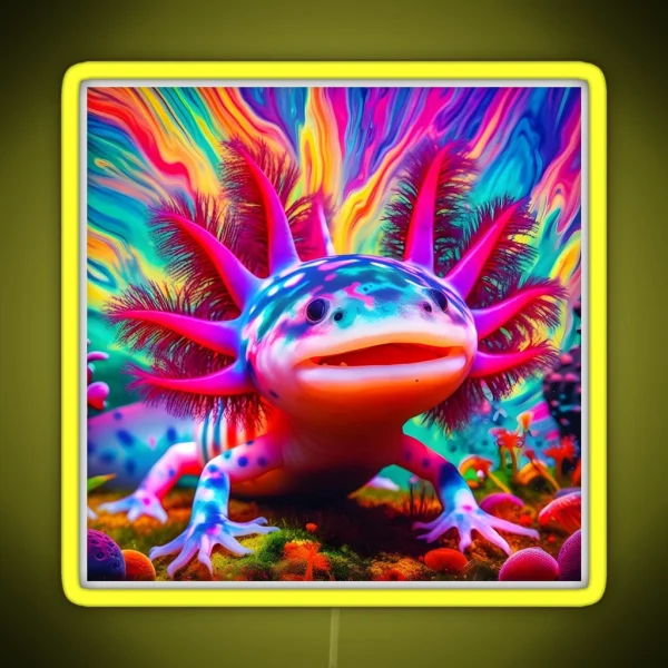 Axolotl Art 93 Axolotl Lovers RGB Neon Sign