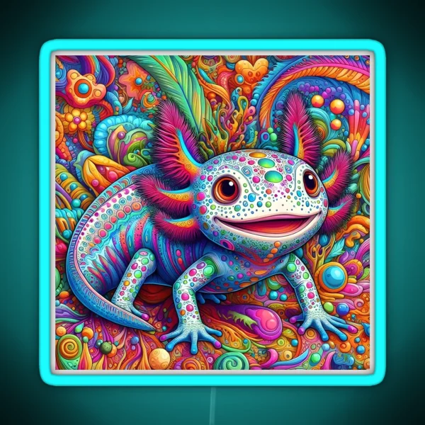 Axolotl Art 95 Axolotl Lovers RGB Neon Sign