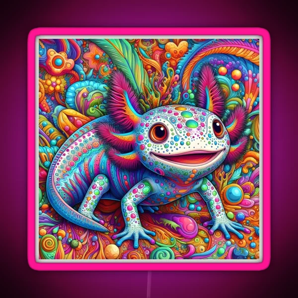 Axolotl Art 95 Axolotl Lovers RGB Neon Sign