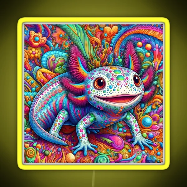 Axolotl Art 95 Axolotl Lovers RGB Neon Sign