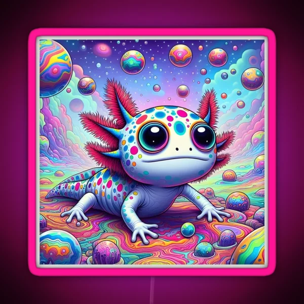 Axolotl Art 97 Axolotl Lovers RGB Neon Sign