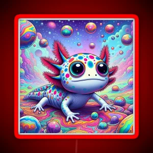 Axolotl Art 97 Axolotl Lovers RGB Neon Sign