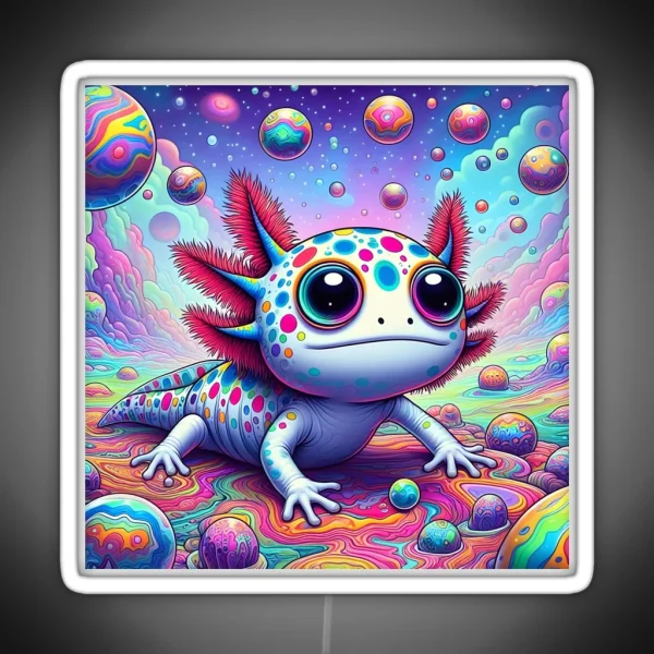 Axolotl Art 97 Axolotl Lovers RGB Neon Sign