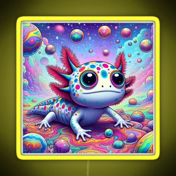 Axolotl Art 97 Axolotl Lovers RGB Neon Sign