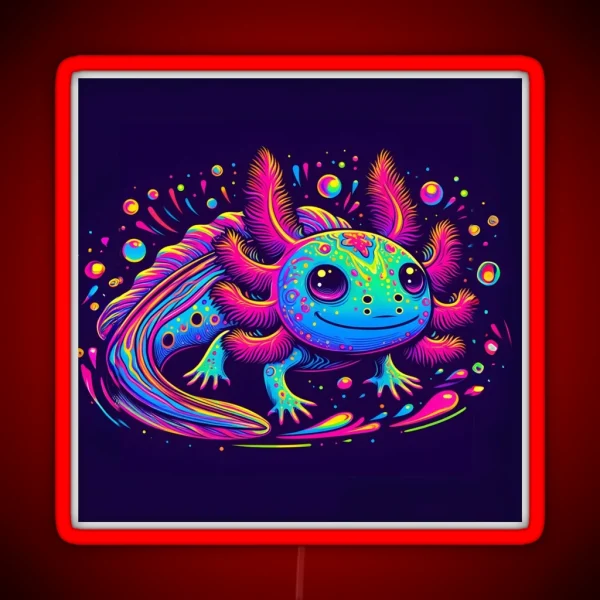 Axolotl Art 98 Axolotl Lovers RGB Neon Sign