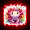 Axolotl Art 99 Axolotl Lovers RGB Neon Sign - Image 2