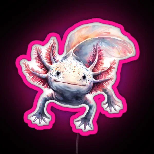 Axolotl Art Axolotl Lovers RGB Neon Sign