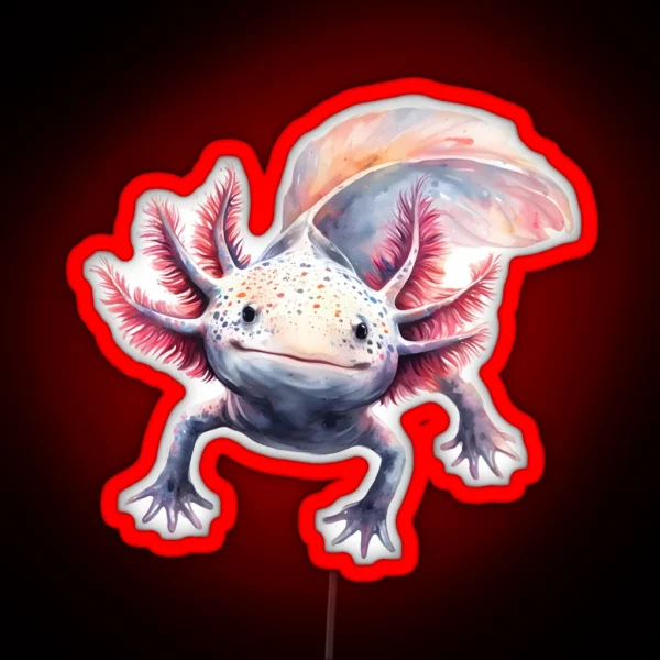 Axolotl Art Axolotl Lovers RGB Neon Sign