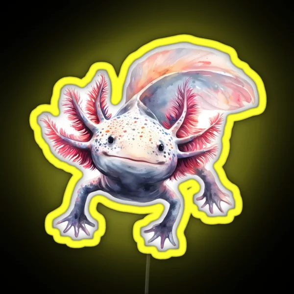 Axolotl Art Axolotl Lovers RGB Neon Sign