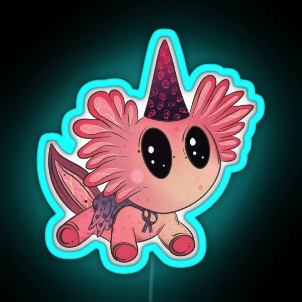 Axolotl Wizard RGB Neon Sign
