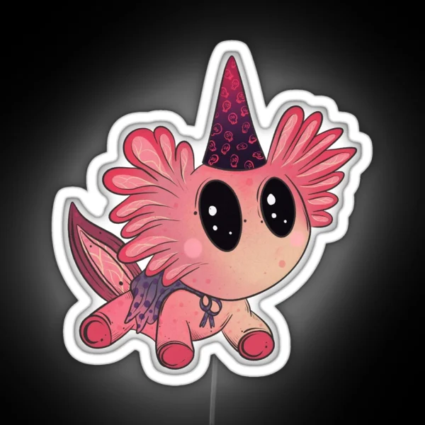 Axolotl Wizard RGB Neon Sign