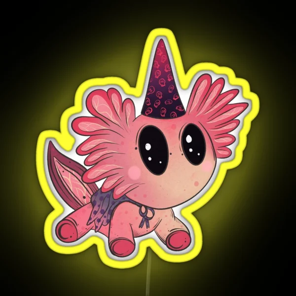 Axolotl Wizard RGB Neon Sign