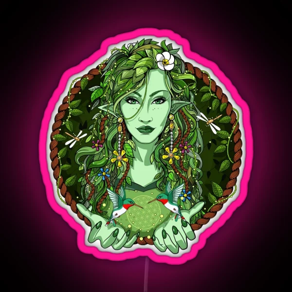Ayahuasca Forest Spirit RGB Neon Sign