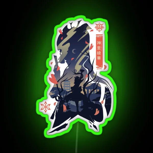 Ayaka Kamisato Genshin Impact RGB Neon Sign
