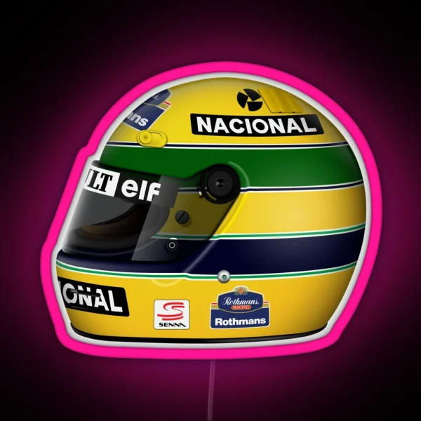 Ayrton Senna 1991 Helmet RGB Neon Sign