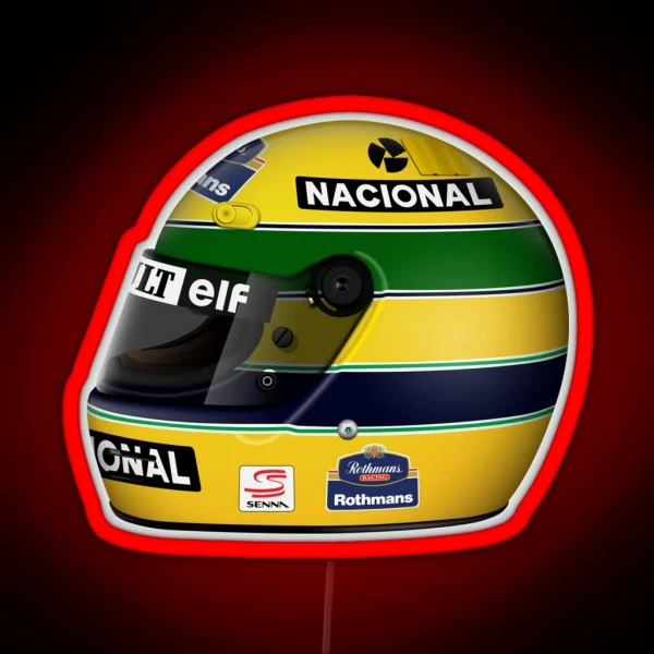 Ayrton Senna 1991 Helmet RGB Neon Sign