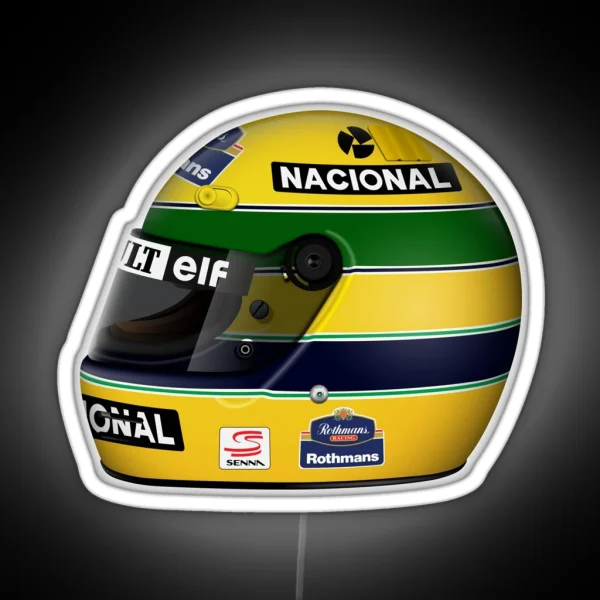 Ayrton Senna 1991 Helmet RGB Neon Sign