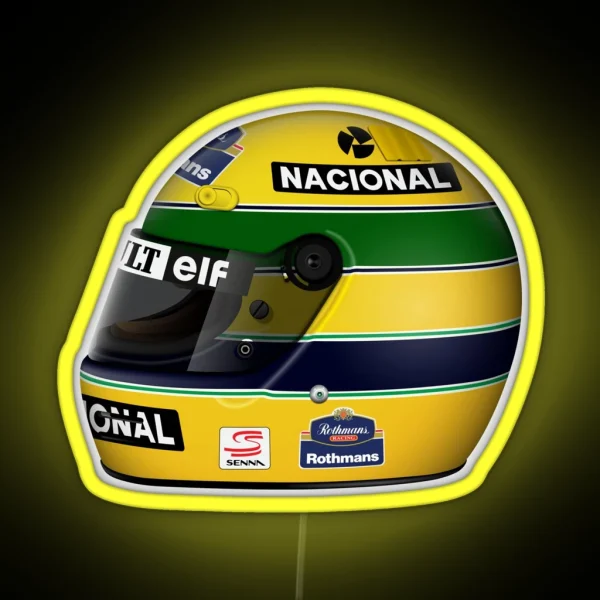Ayrton Senna 1991 Helmet RGB Neon Sign