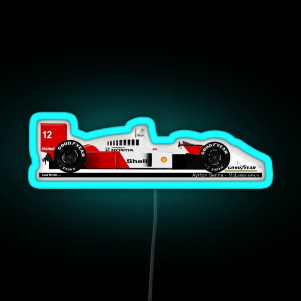 Ayrton Senna Mclaren MP4 4 RGB Neon Sign
