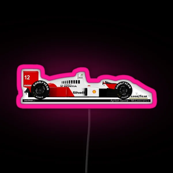 Ayrton Senna Mclaren MP4 4 RGB Neon Sign