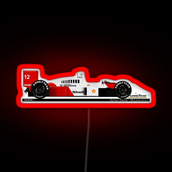 Ayrton Senna Mclaren MP4 4 RGB Neon Sign