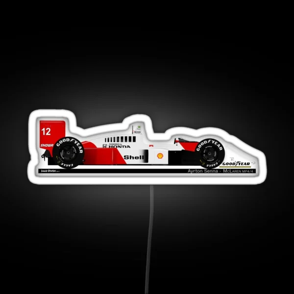 Ayrton Senna Mclaren MP4 4 RGB Neon Sign