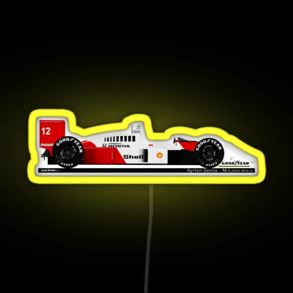 Ayrton Senna Mclaren MP4 4 RGB Neon Sign