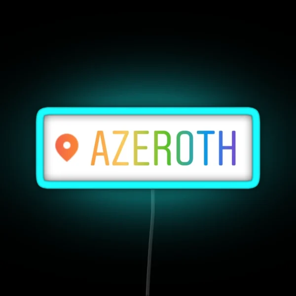 Azeroth RGB Neon Sign