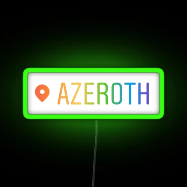 Azeroth RGB Neon Sign