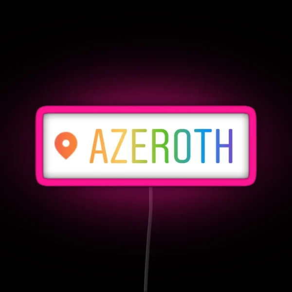 Azeroth RGB Neon Sign