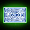 Lisbon Inspired Vintage Style Azulejo Tile Pattern Neon Sign Decor