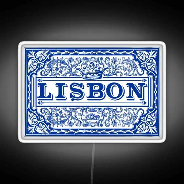 Azulejo Lisbon Azulejos Lisboa RGB Neon Sign