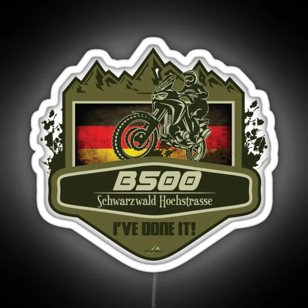 B500 Road Schwarzwald Hochstrasse Germany Iconic German Motorcycle Route Led And Led RGB Neon Sign