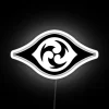 Glowing Stormy Judgement Sign, Baal's Eye in Vibrant RGB Neon