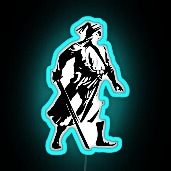 Baba Deep Singh Black And White RGB Neon Sign