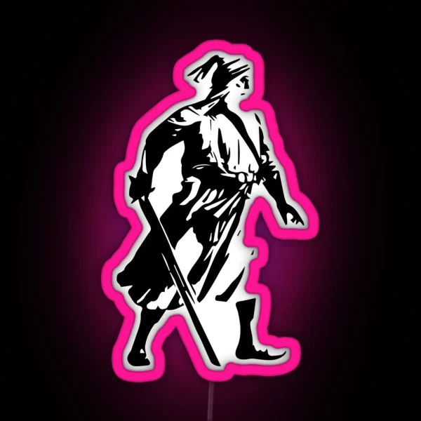 Baba Deep Singh Black And White RGB Neon Sign