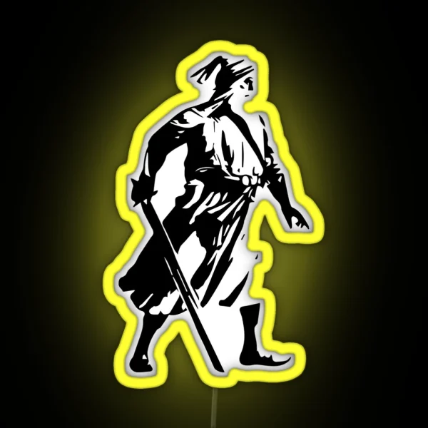 Baba Deep Singh Black And White RGB Neon Sign