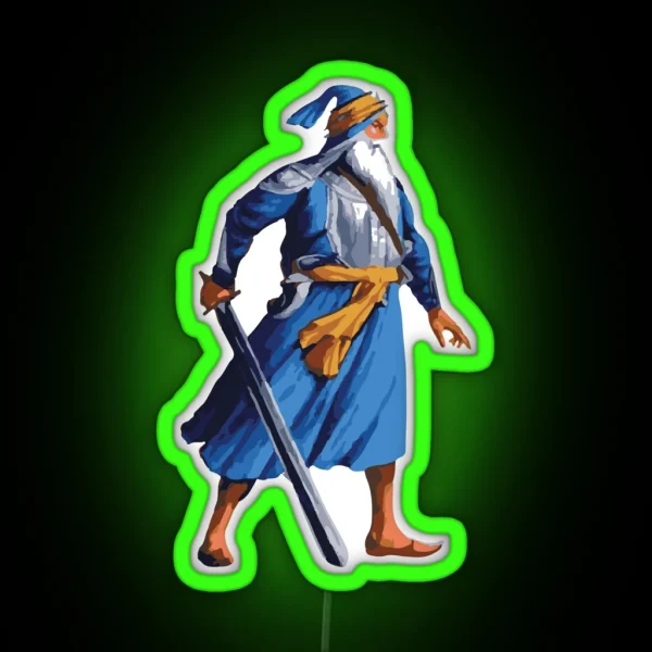Baba Deep Singh Colour RGB Neon Sign