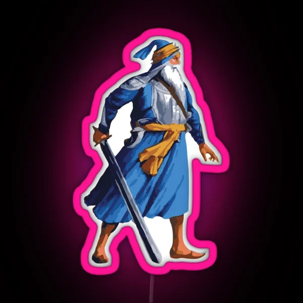 Baba Deep Singh Colour RGB Neon Sign