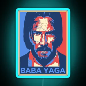 Baba Yaga Keanu Reeves Halloween Christmas Wick Classic RGB Neon Sign