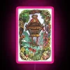 Eye-catching Baba Yaga inspired colorful RGB neon LED canvas art