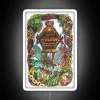 Vibrant Baba Yaga magic spell in colorful RGB neon lighting