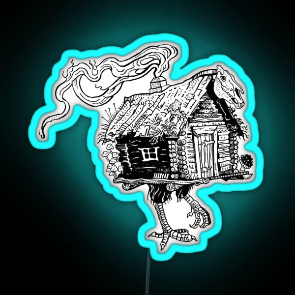 Baba Yaga S Hut RGB Neon Sign