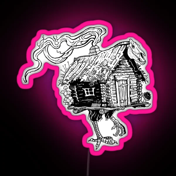 Baba Yaga S Hut RGB Neon Sign